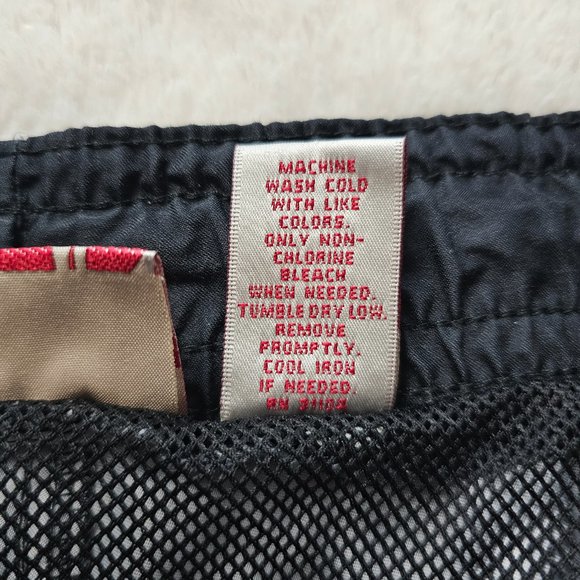 Red Camel Black and Red Plaid Hawaiian Print Lined Swim Trunks M - Picture 7 of 8